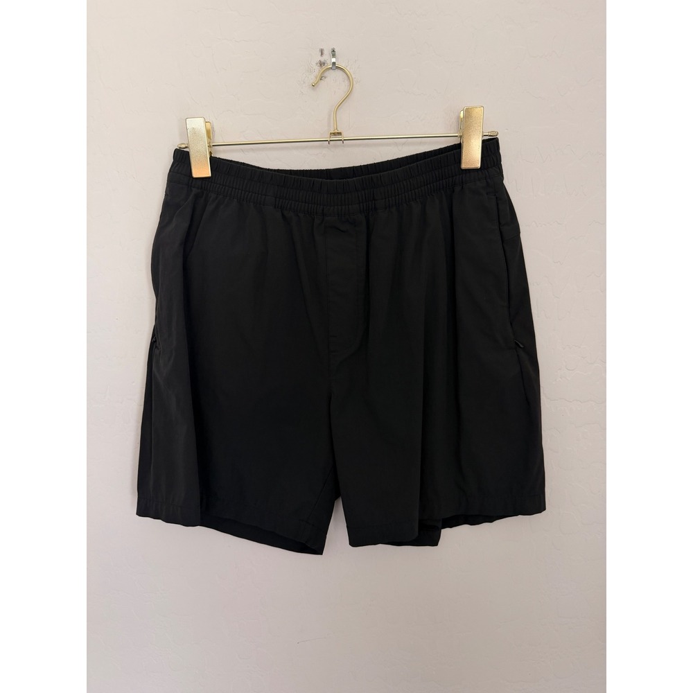 Athleta Trekkie North Black Hiking Shorts Elastic Waist Pockets Size Medium 5in